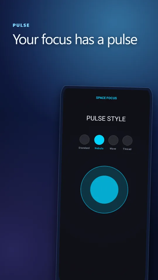 Pulse style picker with Standard, Nebula, Wave and Thread